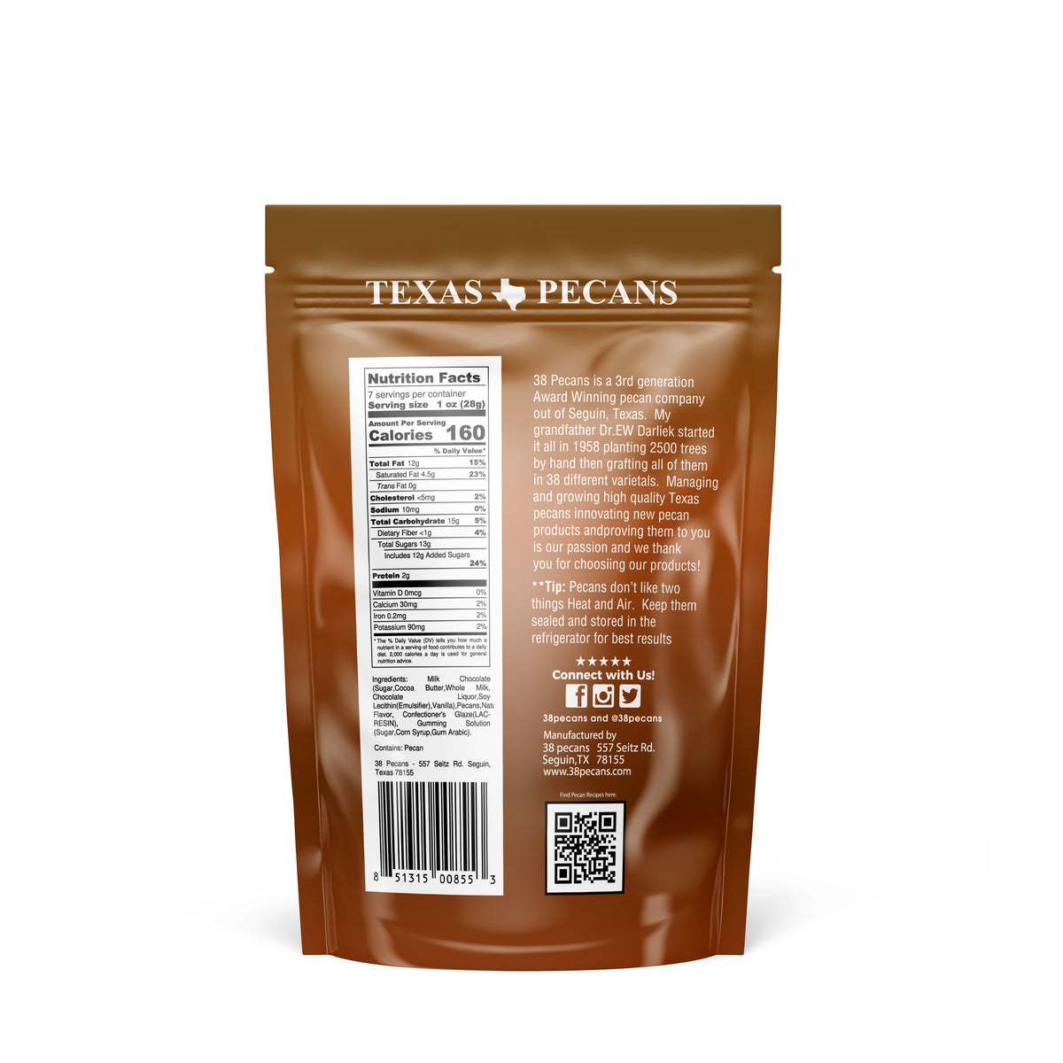 MILK CHOCOLATE PECANS