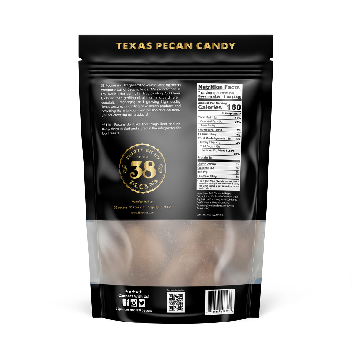 MILK CHOCOLATE PECANS